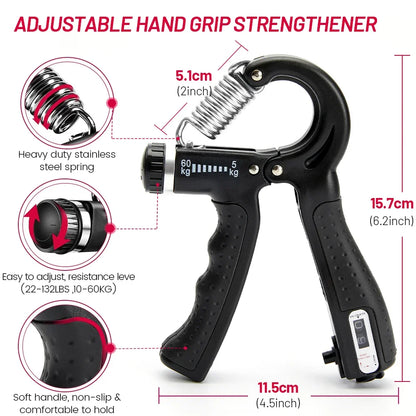 GripPro – Adjustable Hand Gripper (5–60kg)