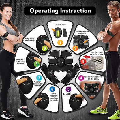 EMS Muscle Stimulator Trainer – Wireless Ab & Body Toning Fitness Device