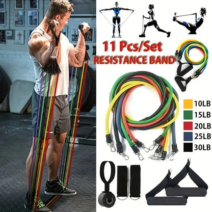 FlexTrain Pro – 11-Piece Resistance Bands Home Workout Set